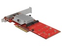 Delock Host Bus Adapter 2x NVME M.2 SSDs, PCI-Ex8, bootfähig
