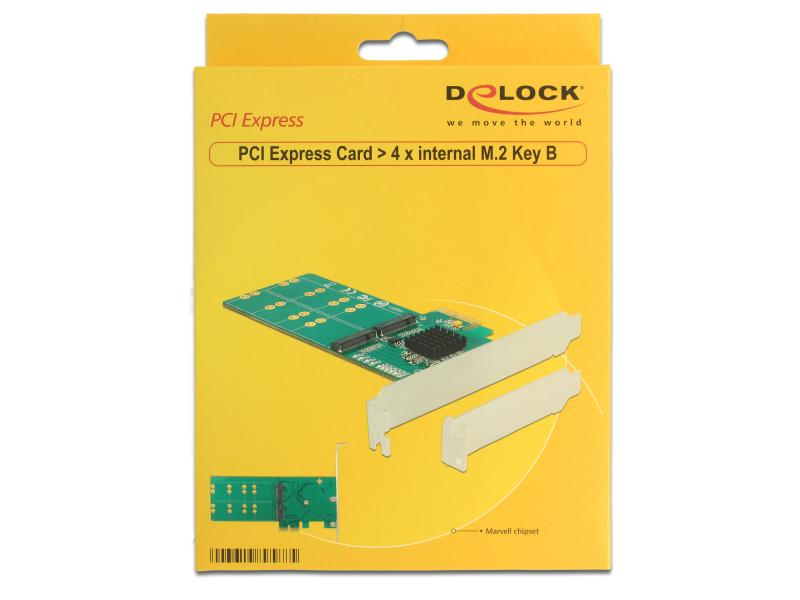 Delock Host Bus Adapter 4 Port SATA Controller PCI-ex4 - M.2
