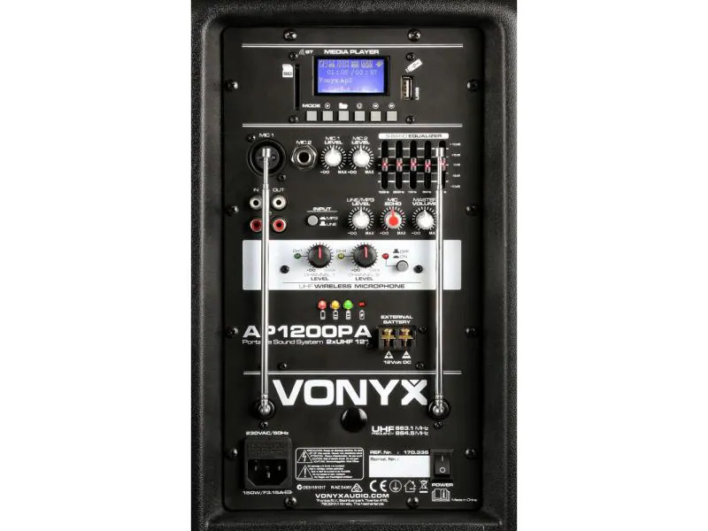 Vonyx PA-System AP1200PA Hand- &amp; Headmics