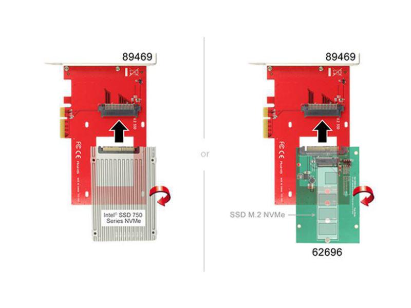 Delock Host Bus Adapter Controller PCI-Express-X4 - U.2, 2.5