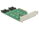 Delock Host Bus Adapter Controller PCIe - M.2, 2xSATA 1xNVMe