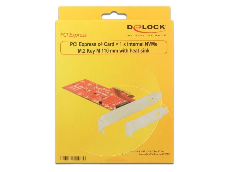 Delock Host Bus Adapter Controller PCIe - M.2, NVMe, bis 110mm