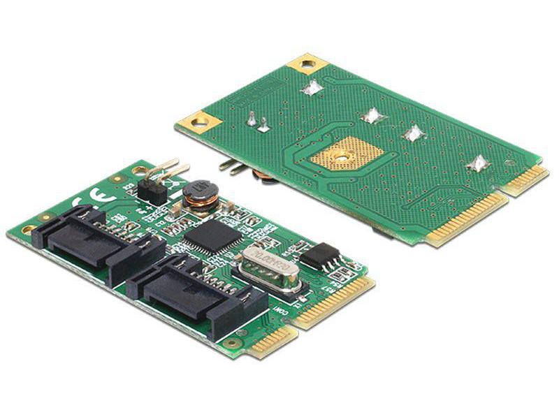 Delock Host Bus Adapter Mini-PCIe - SATA3, 2Port Controller