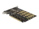 Delock Host Bus Adapter PCI-E-x16, 4x M.2 Key-M. NVME Bifurcation
