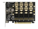 Delock Host Bus Adapter PCI-E-x16, 4x M.2 Key-M. NVME Bifurcation