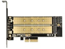 Delock Host Bus Adapter PCI-Ex4 - M.2 1xNVME Key-M, 1xSATA Key-B