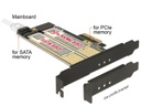 Delock Host Bus Adapter PCI-Ex4 - M.2 1xNVME Key-M, 1xSATA Key-B