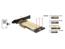 Delock Host Bus Adapter PCI-Ex4 - M.2 1xNVME Key-M, 1xSATA Key-B