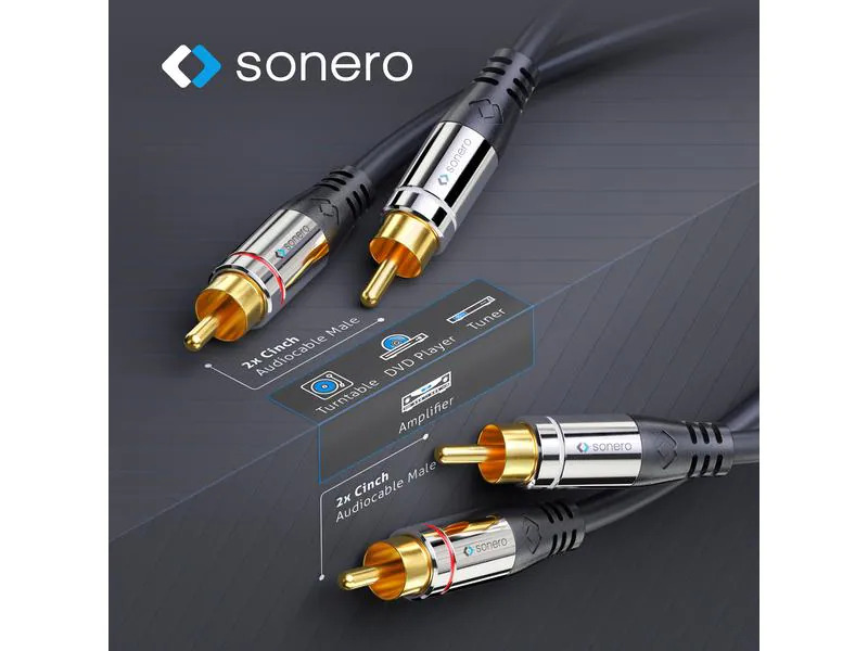 sonero Audio-Kabel Cinch - Cinch 1 m