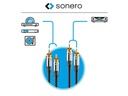 sonero Audio-Kabel Cinch - Cinch 1 m