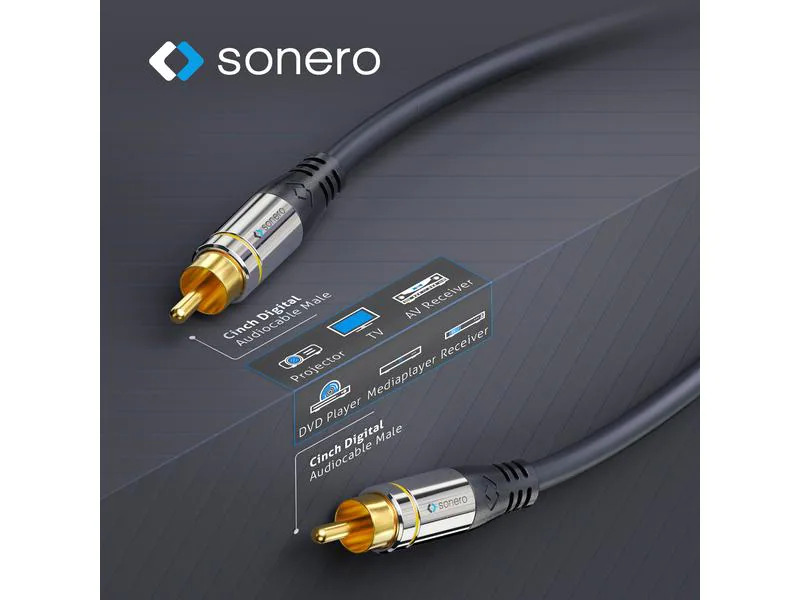 sonero Audio-Kabel Cinch - Cinch 5 m