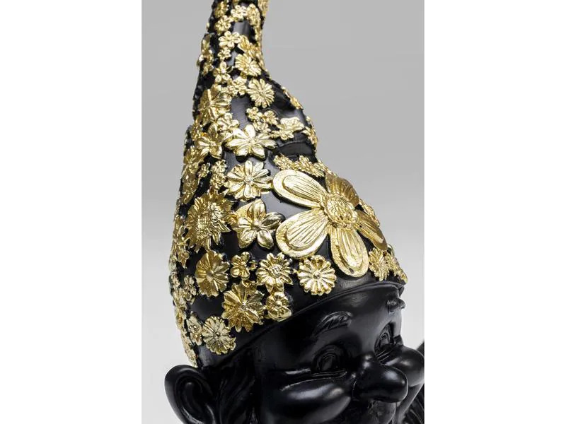 Kare Dekofigur Zwerg Meditation Schwarz/Gold