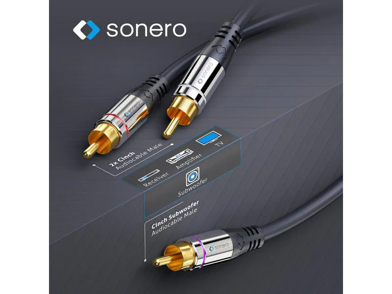 sonero Subwoofer Stereo / Mono Y-Kabel Cinch - Cinch 1.5 m