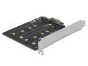 Delock Host Bus Adapter PCIe x1 Karte zu 2x M.2 Key B bootfähig