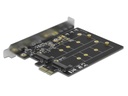 Delock Host Bus Adapter PCIe x1 Karte zu 2x M.2 Key B bootfähig