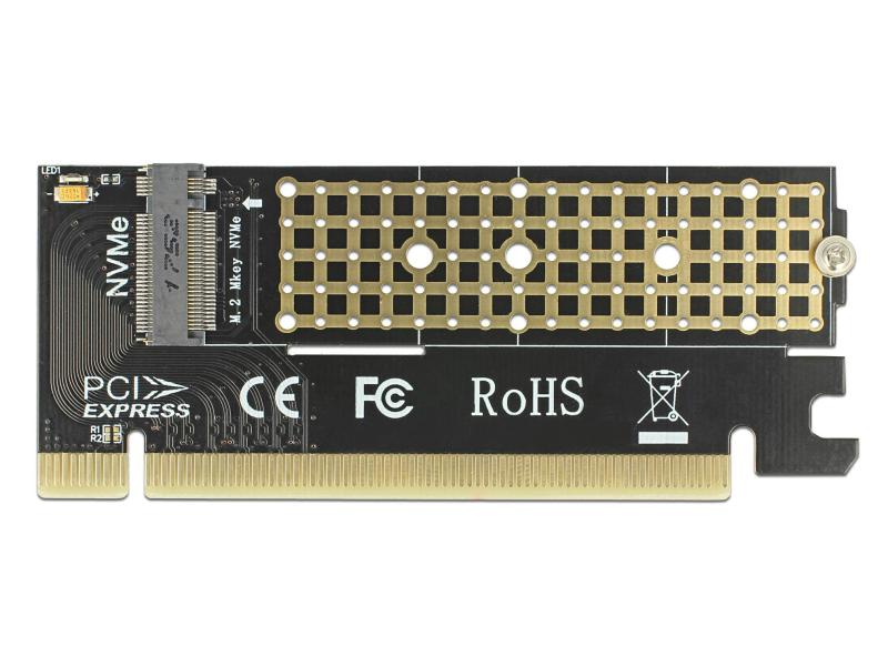 Delock Host Bus Adapter PCIe x16 – M.2, NVMe, Key M