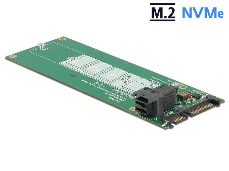 Delock Host Bus Adapter SATA M.2 SSD – M.2 NVMe SSD