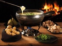 Stöckli Fondue-Rechaud Bellavista Schwarz/Silber