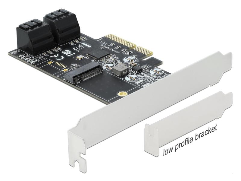 Delock SATA-Controller 4Port SATA &amp; 1Port M.2 SATA PCI-Express-x4