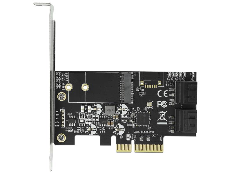 Delock SATA-Controller 4Port SATA &amp; 1Port M.2 SATA PCI-Express-x4