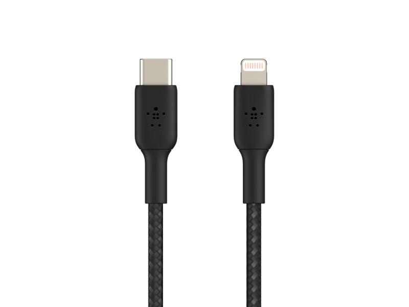 Belkin USB-Ladekabel Braided Boost Charge USB-C - Lightning 2 m
