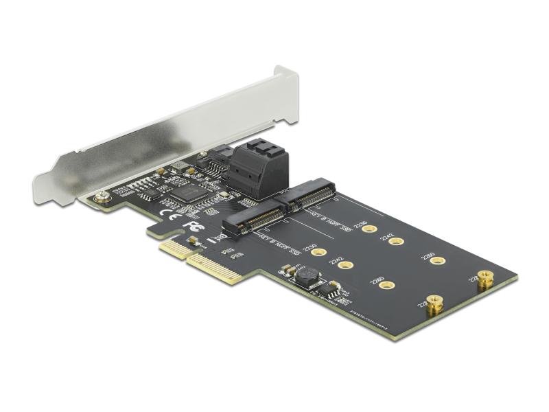 Delock SATA-Controller PCI-Ex4 - 3xSATA3, 2xM.2 Key-B