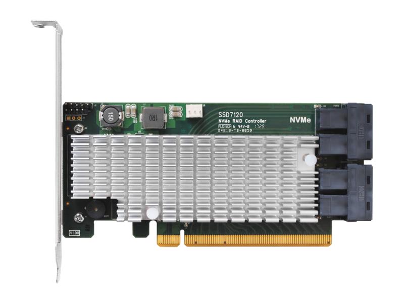 Highpoint RAID-Controller SSD7120 für 4xU.2 SSDs, nicht bootfähig