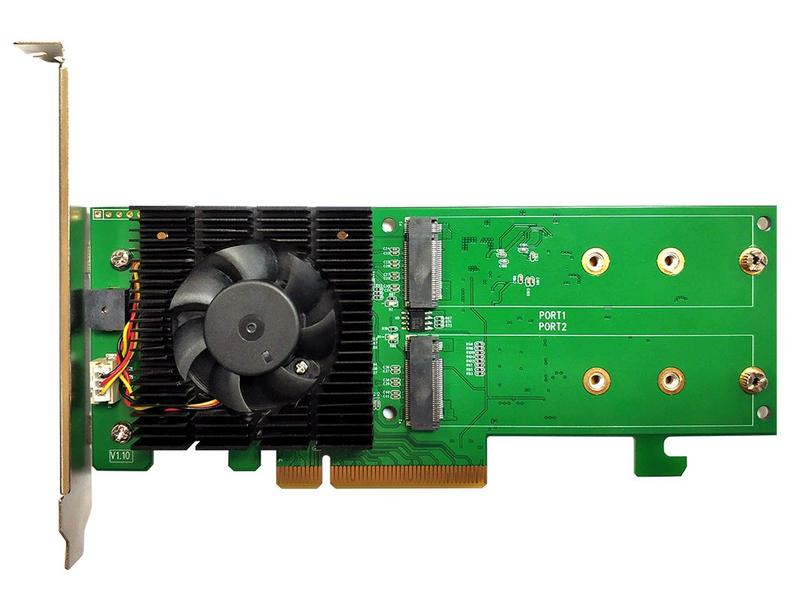 Highpoint RAID-Controller SSD7202 2x M.2 NVMEx4v3, PCI-Ex8