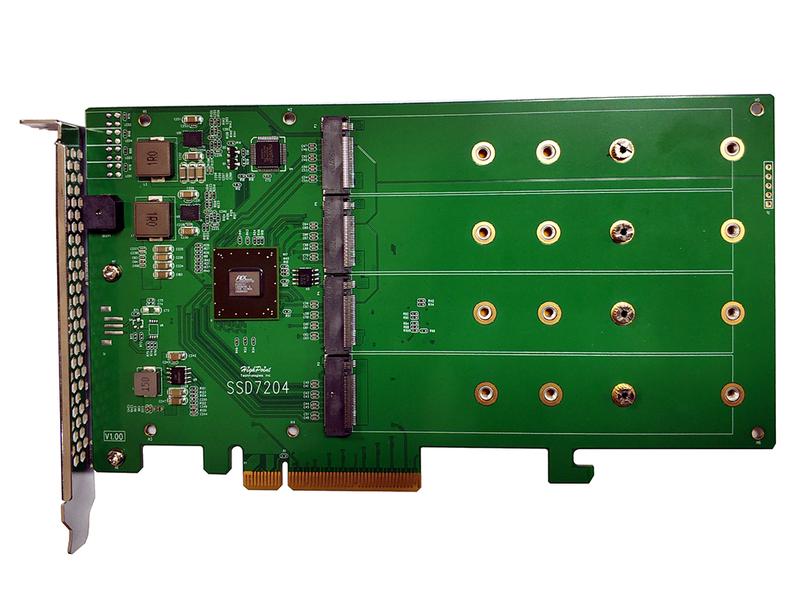 Highpoint RAID-Controller SSD7204 4x M.2 NVMEx4v3, PCI-Ex8