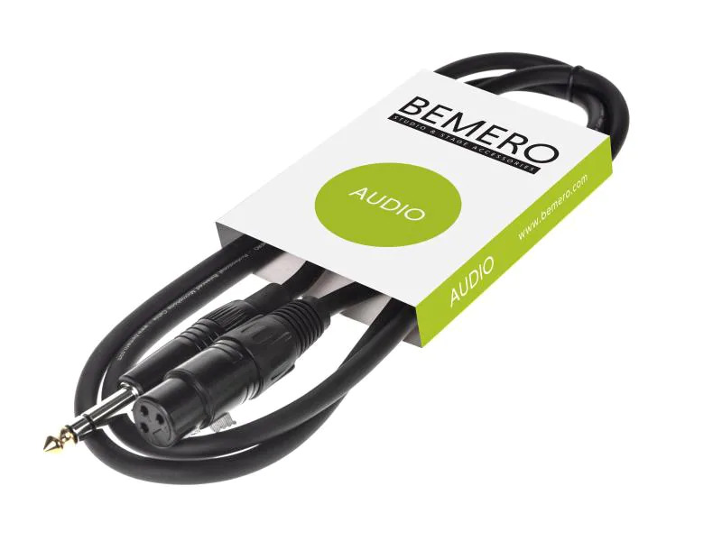 Bemero XLR-Kabel XLRm - 6.3 Klinken 0.75 m symmetrisch