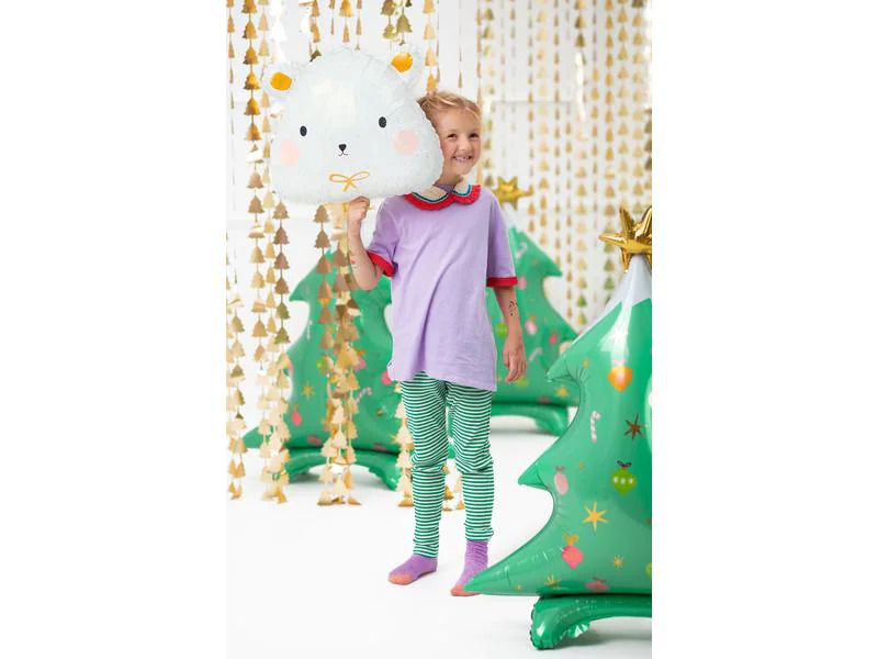 Partydeco Folienballon Eisbär Weiss