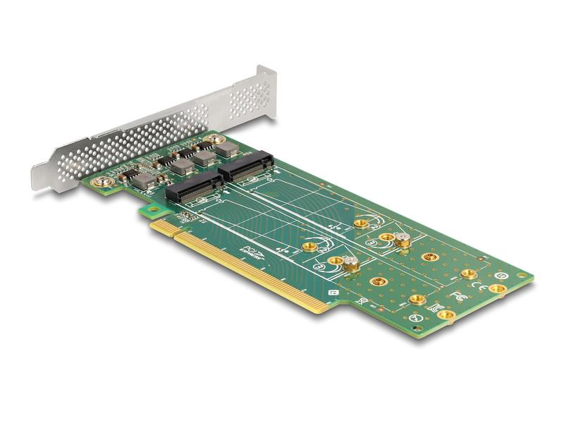Delock Host Bus Adapter PCI-Express x16 - 4 x NVMe M.2 Key M 110 mm