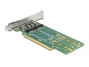 Delock Host Bus Adapter PCI-Express x16 - 4 x NVMe M.2 Key M 110 mm