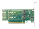 Delock Host Bus Adapter PCI-Express x16 - 4 x NVMe M.2 Key M 110 mm