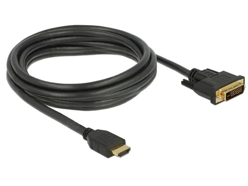Delock Kabel HDMI - DVI, 3 m, bidirektional
