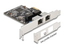 Delock Netzwerkkarte 2xRJ45 Gigabit PCI-Express x1