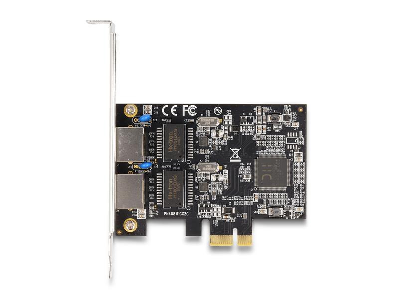Delock Netzwerkkarte 2xRJ45 Gigabit PCI-Express x1
