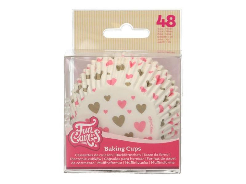 Funcakes Muffin Backform Herz 48 Stück