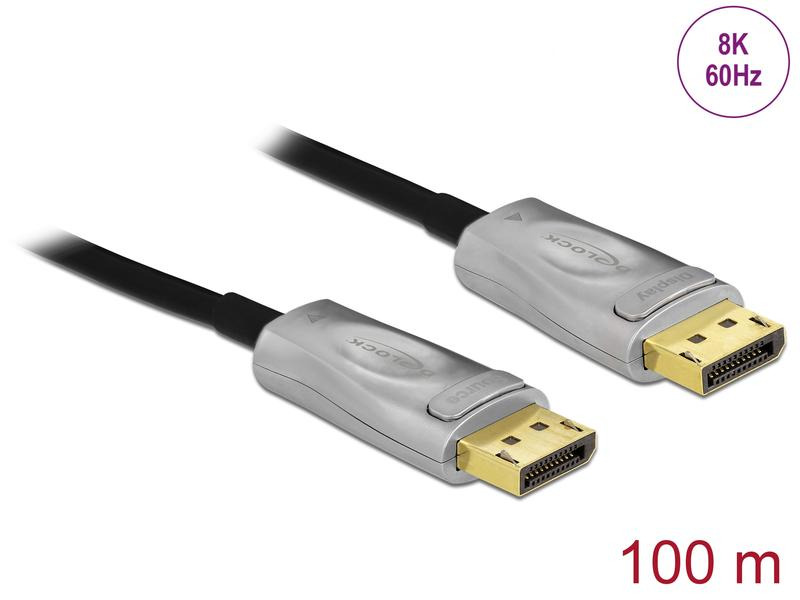 Delock Optisches Kabel DisplayPort - DisplayPort, 100 m, 8K 60 Hz