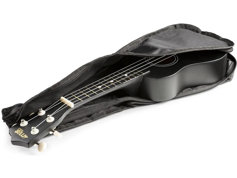 MAX Ukulele UKEY Set Soprano Schwarz 21 Zoll