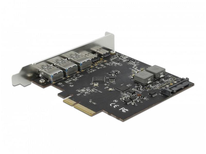 Delock PCI-Express-Karte USB 3.1 Gen2 - 2x USB-C + 3x USB-A