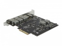 Delock PCI-Express-Karte USB 3.1 Gen2 - 2x USB-C + 3x USB-A