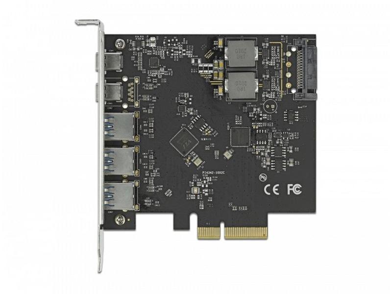 Delock PCI-Express-Karte USB 3.1 Gen2 - 2x USB-C + 3x USB-A