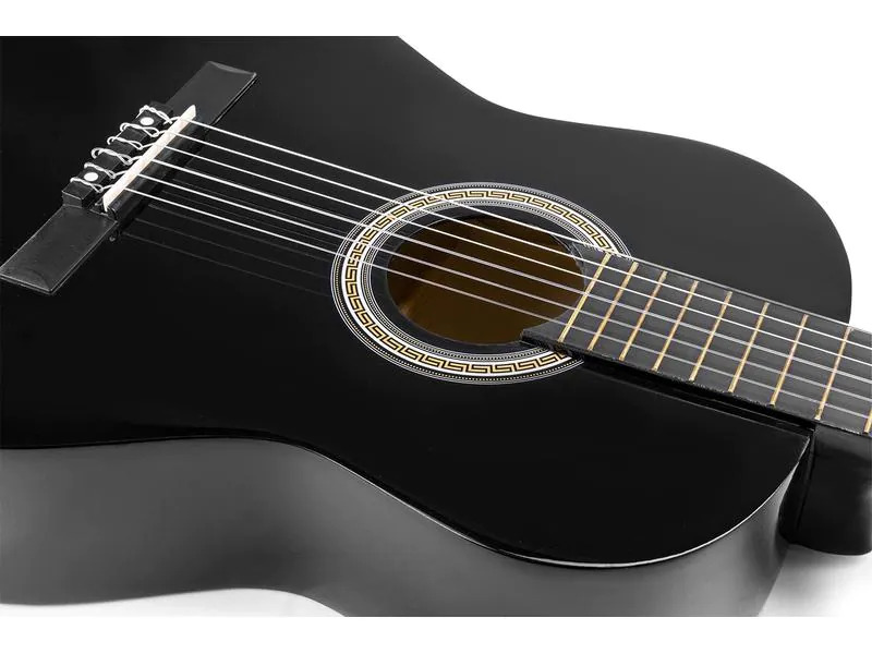 MAX Akustikgitarre SoloArt Set Schwarz