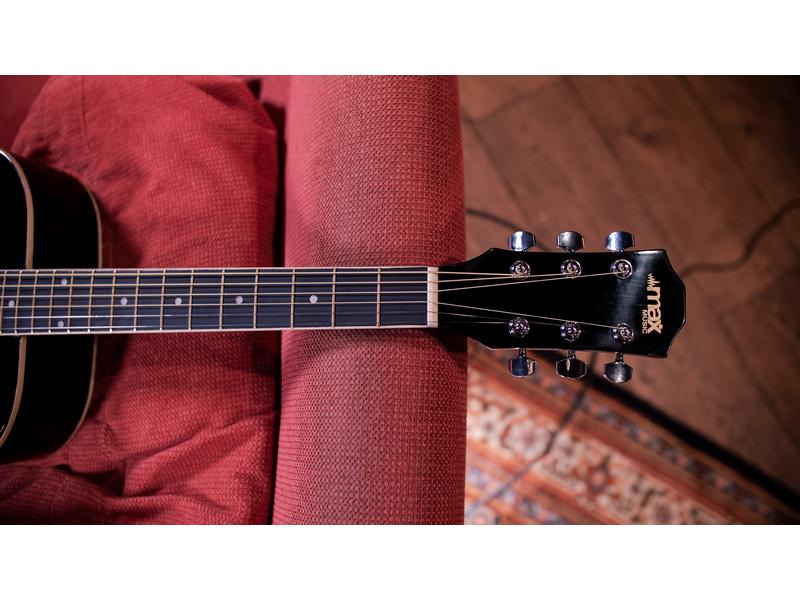 MAX Westerngitarre SoloJam Set Schwarz