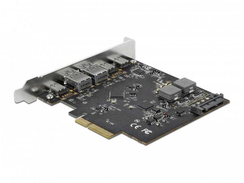 Delock PCI-Express-Karte USB 3.1 Gen2 - 3x USB-C + 2x USB-A