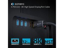 sonero Kabel 8K Displayport 1.4 Stecker &lt;-&gt; Stecker, 8K/60Hz, 3 m