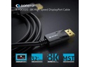 sonero Kabel 8K Displayport 1.4 Stecker &lt;-&gt; Stecker, 8K/60Hz, 3 m