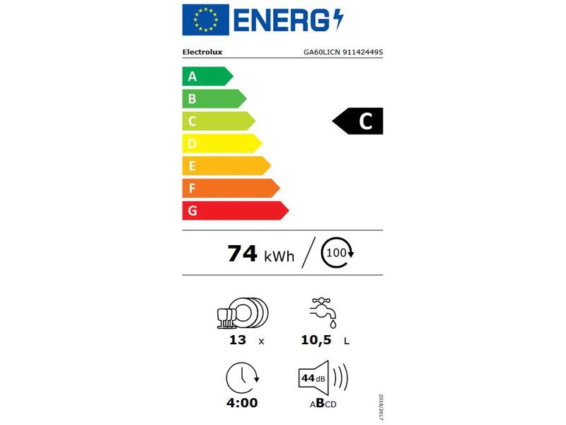 Electrolux Einbaugeschirrspüler GA60LICN Integrierbar