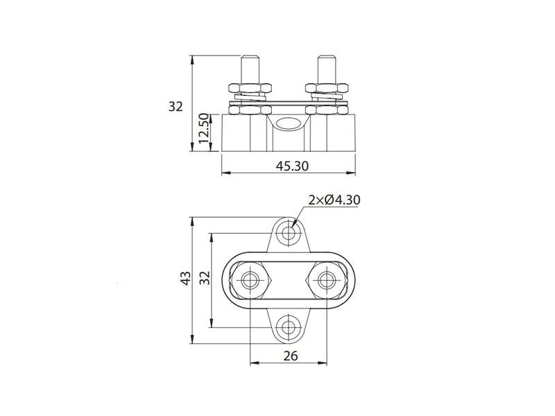 Swaytronic Bus Bar M6, Schwarz